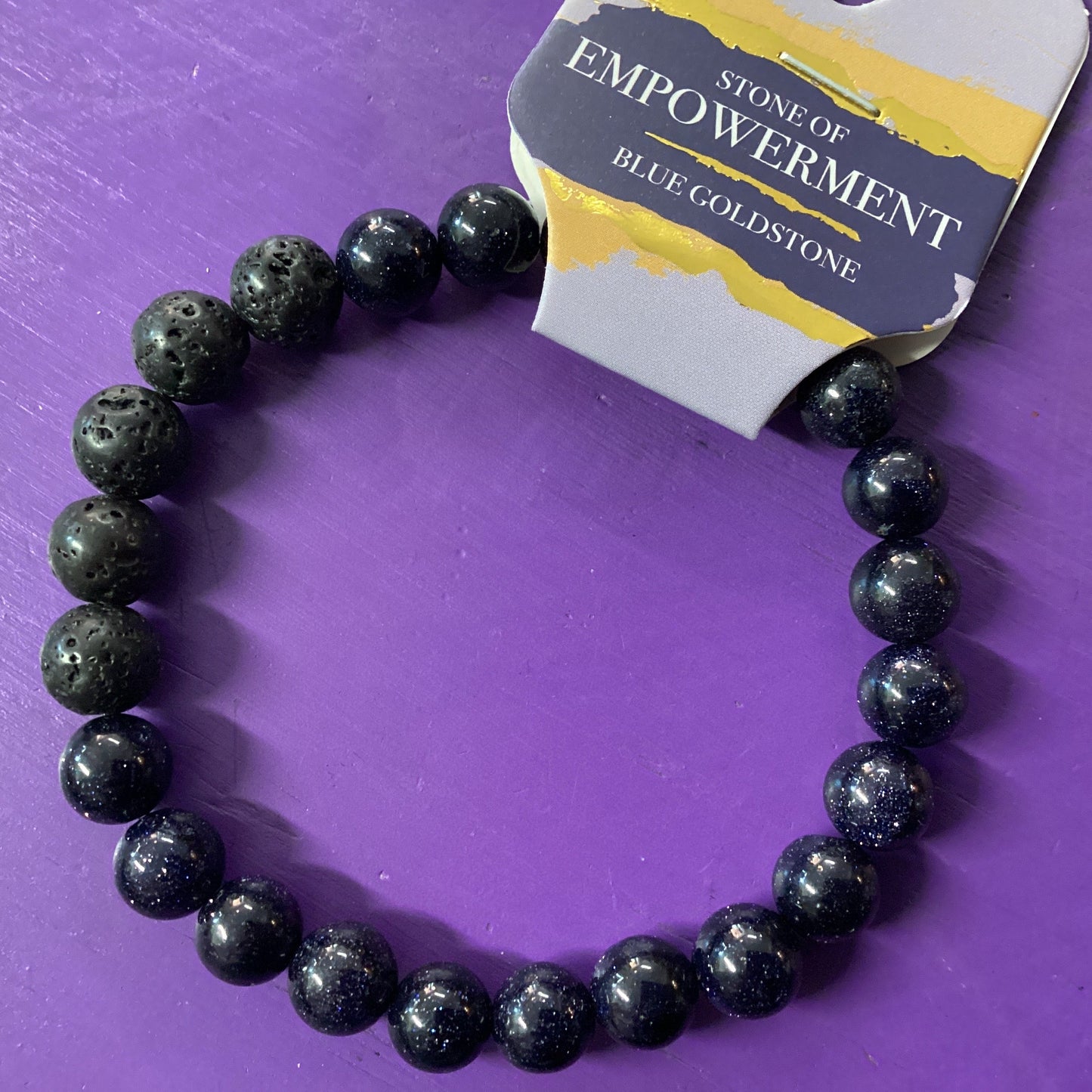 Gemstone Bracelets with Lava Stone