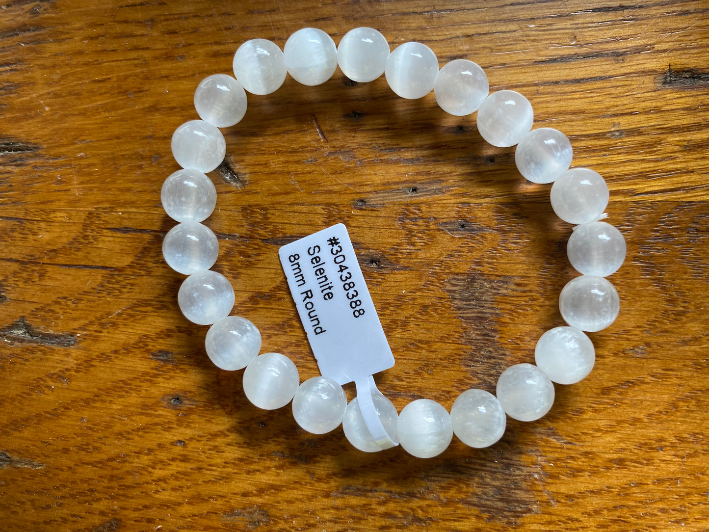 Satin Spar (Selenite) bracelet 8mm