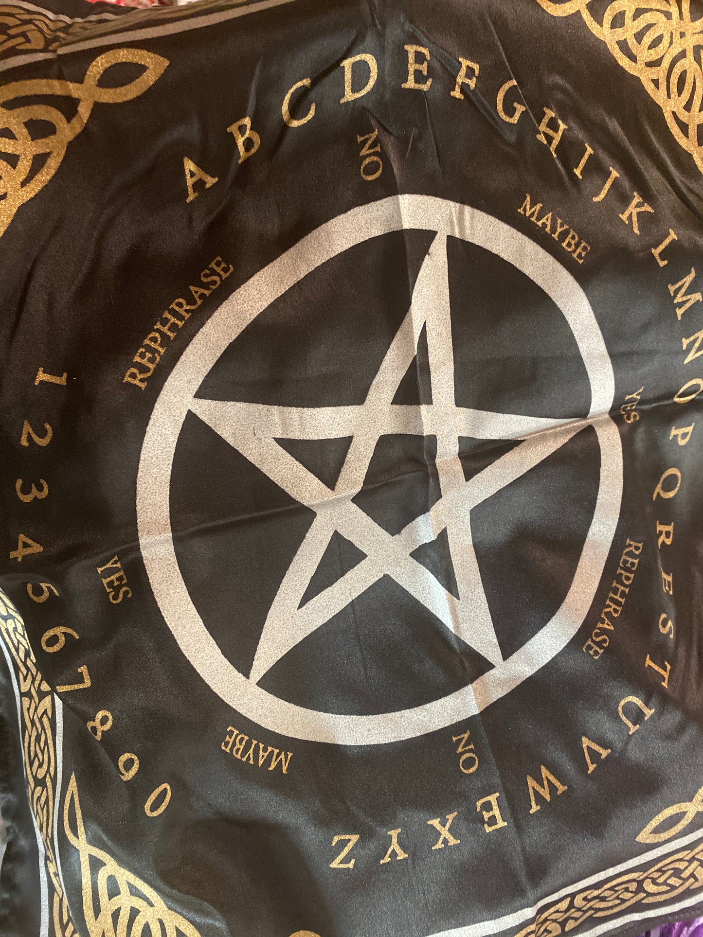 24"x24" Pentagram Pendulum/ Ouija altar cloth