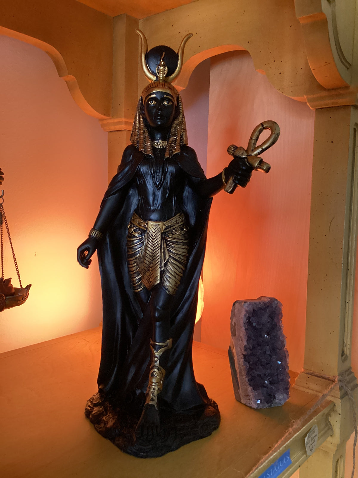 Hathor statue 11"
