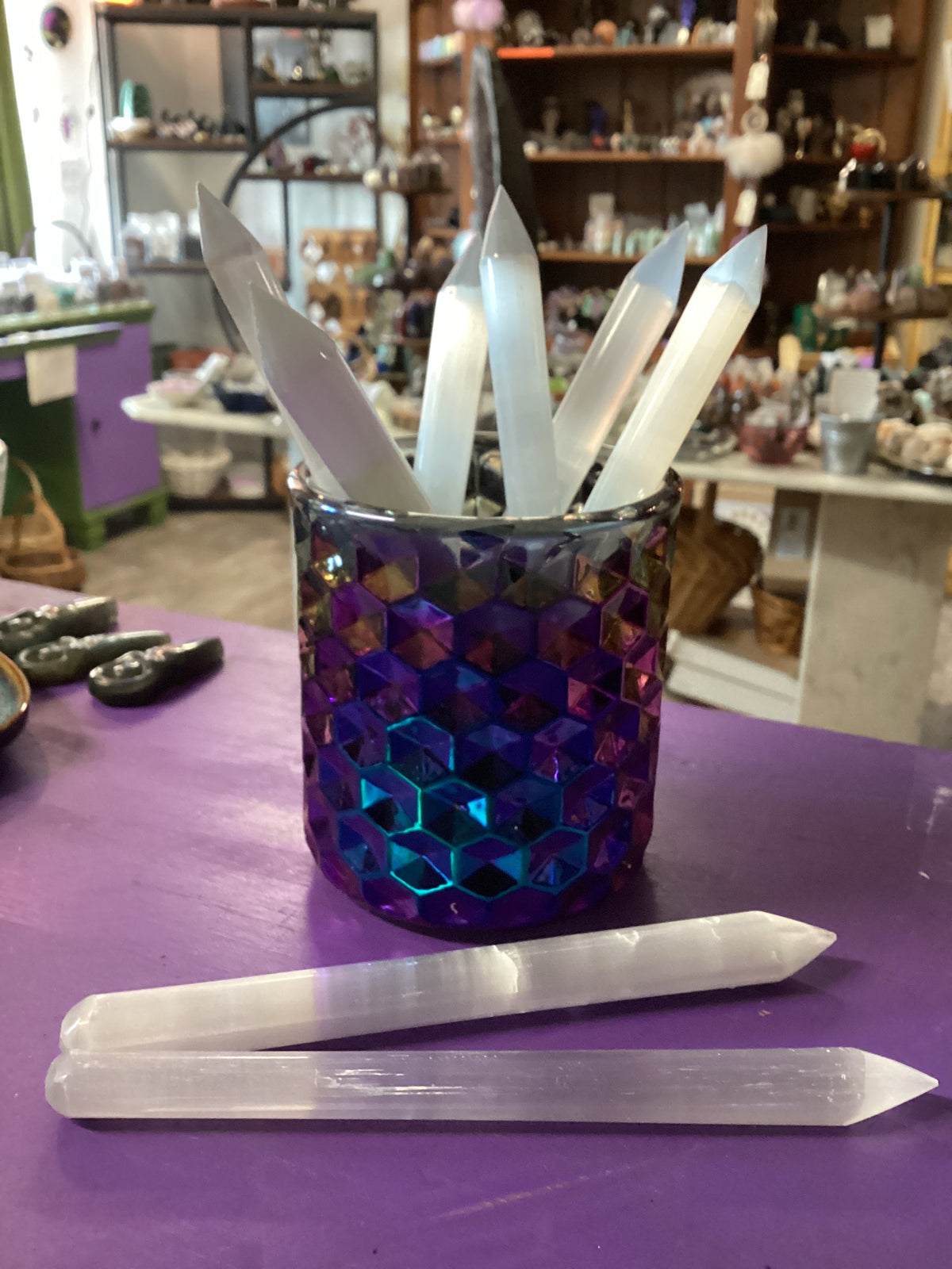 6" Satin Spar (Selenite) wand