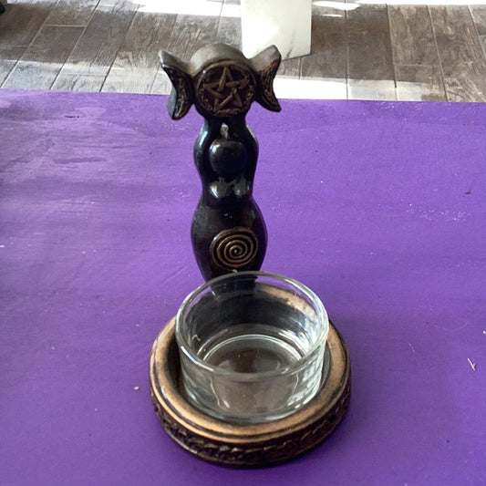 Goddess tea light holder