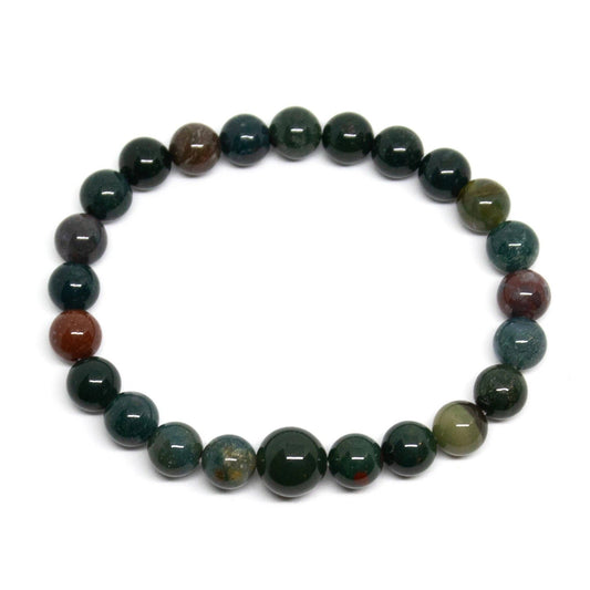 Bloodstone Beaded Bracelet - Wrist Mala - 8mm