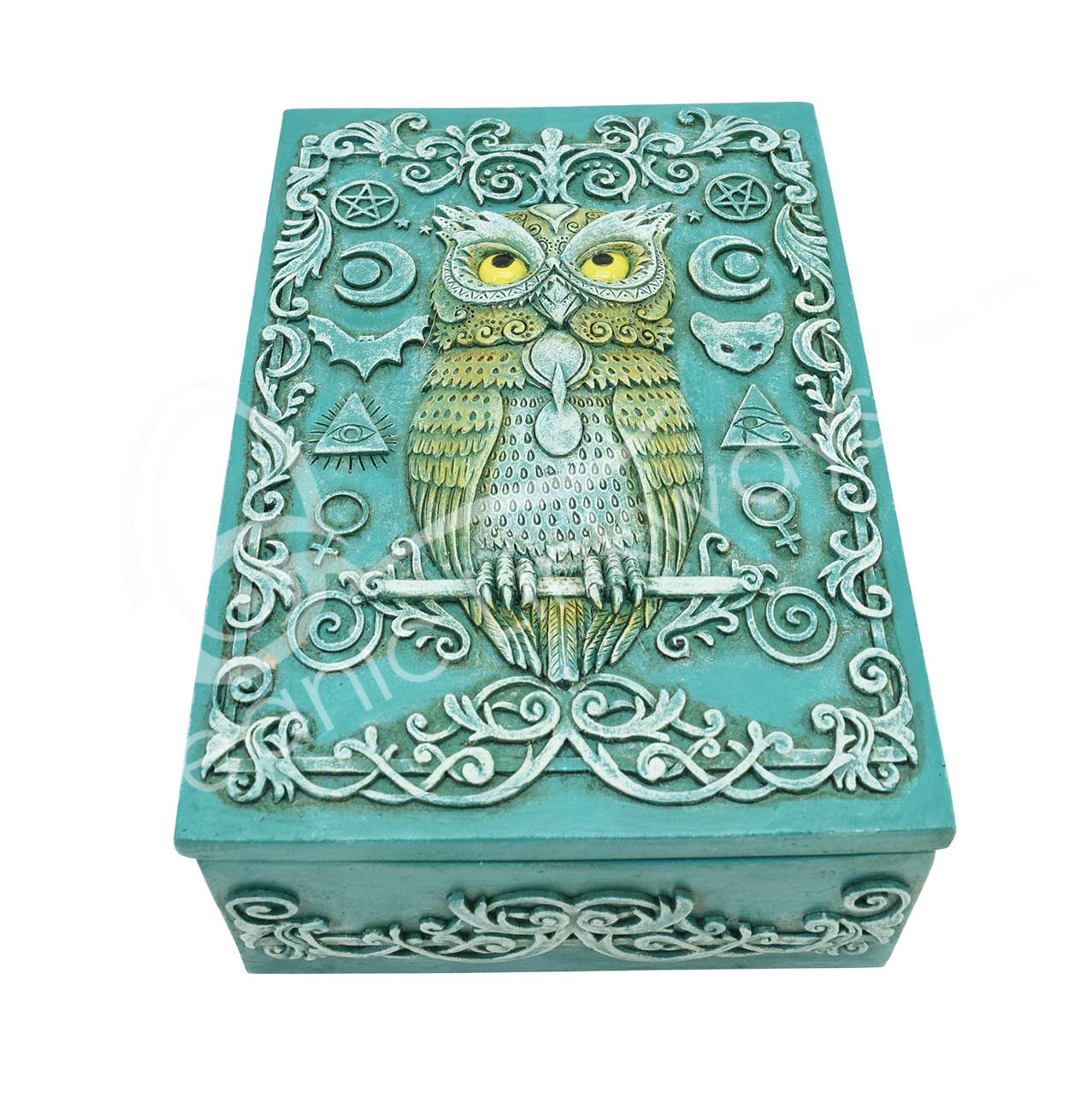 Box - Owl Teal 5.50"L X 3.95"W X 2.45"H