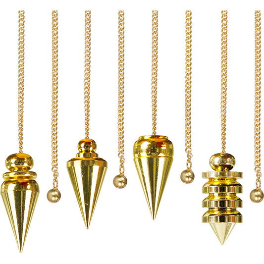 Metal Pendulum Chambered Assorted Shapes Brass