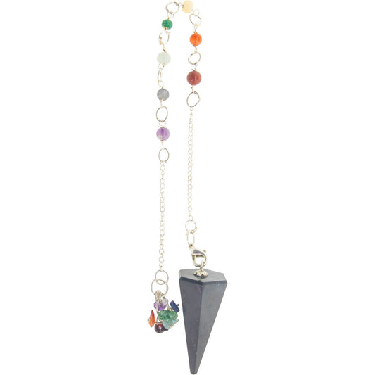 Pendulum Chakra Chain Hexagonal Shungite