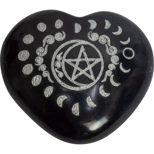 3" Tourmaline, Moon Phase with Pentacle