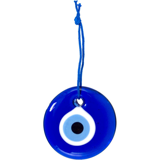 Glass Evil Eye Talisman 2 -inch Round Blue