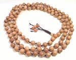 Sustainably Grown Knotted Yew Wood 108 Bead Mala - 8mm