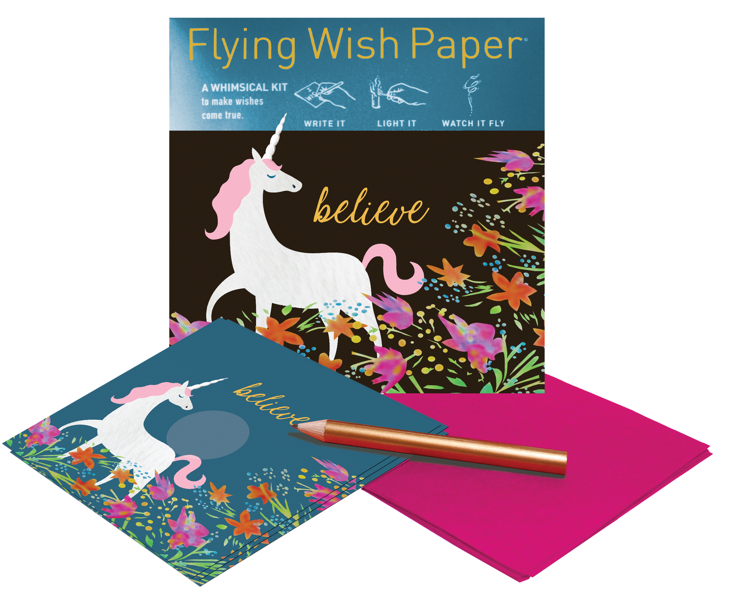 UNICORN / 15 WISH PAPER™  / Magical Dreams Wish-Making Kit 