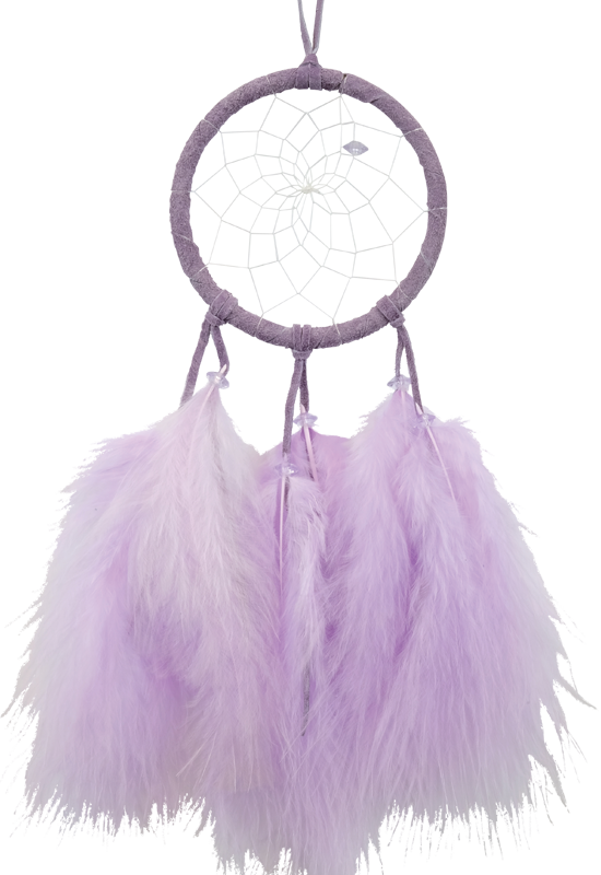 2.5" Lavender Fluffy Dream Catcher