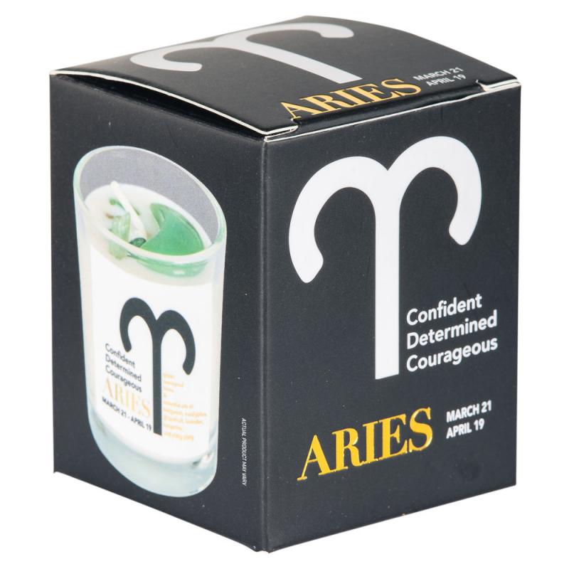 Zodiac Candle with Crystal Moon