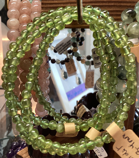 High Quality Peridot Bracelet 3-4mm