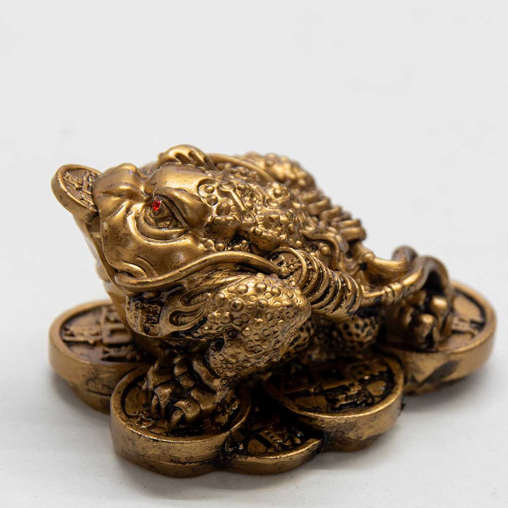 Polyresin Feng Shui Figurine Money Toad - Gold (Each)