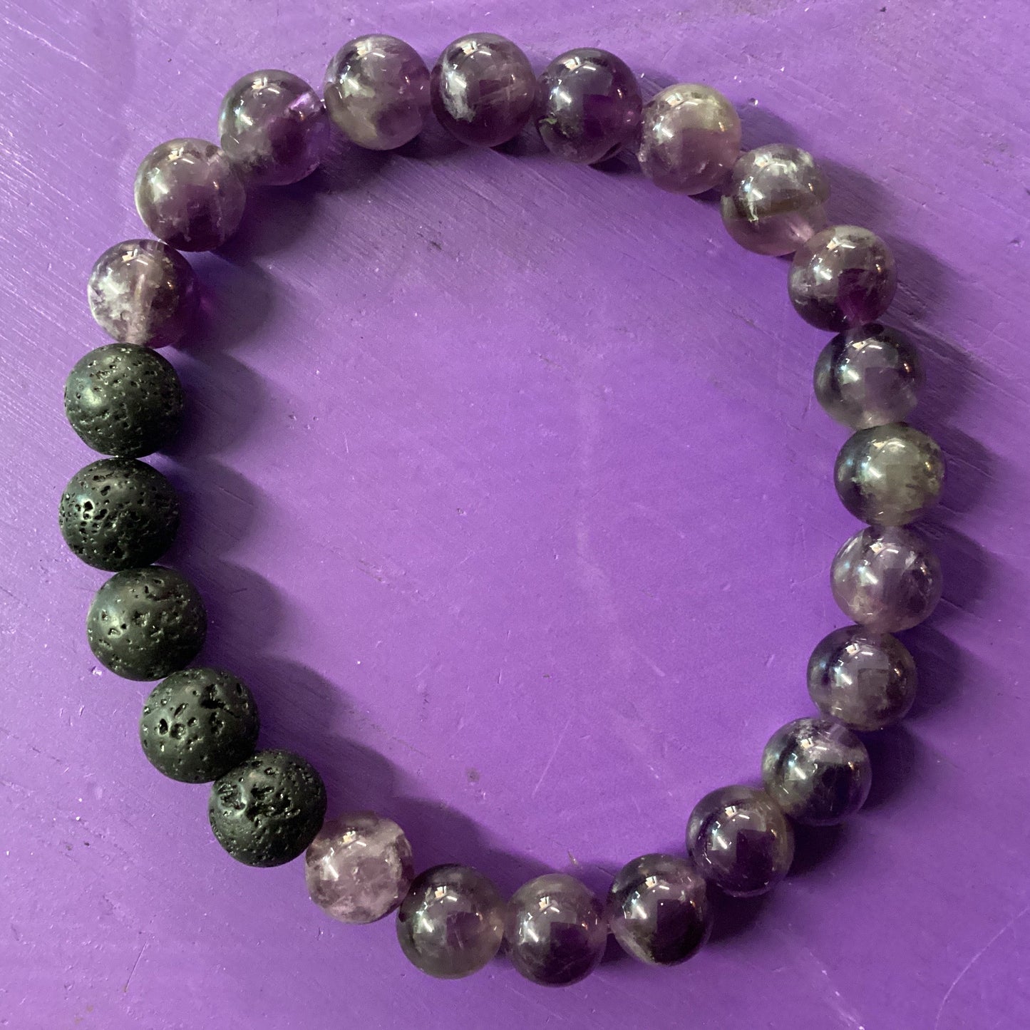 Gemstone Bracelets with Lava Stone