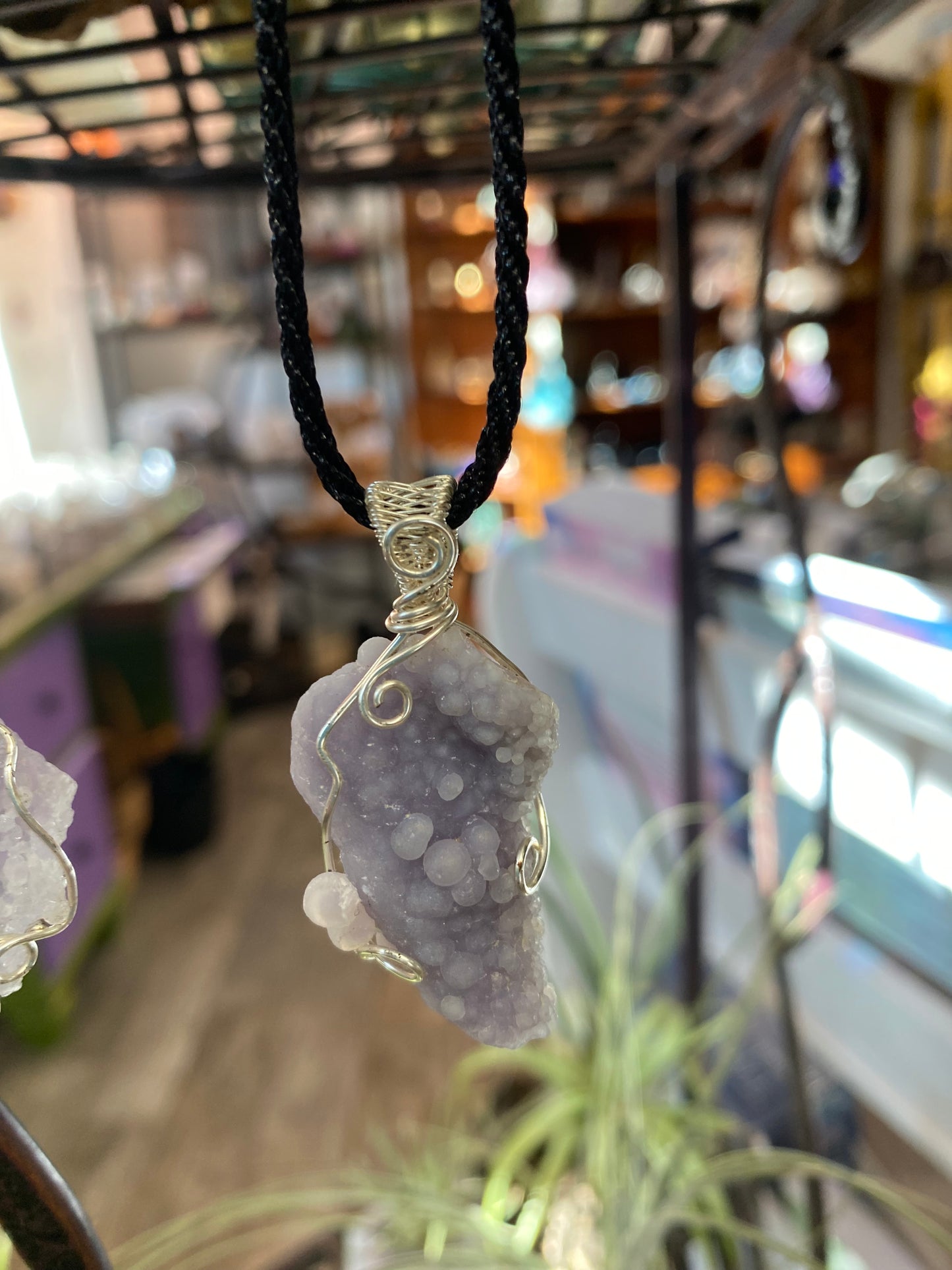 Agate, Grape wire wrapped