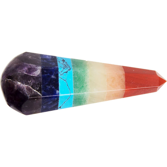 Gemstone Faceted Wand Chakras Small