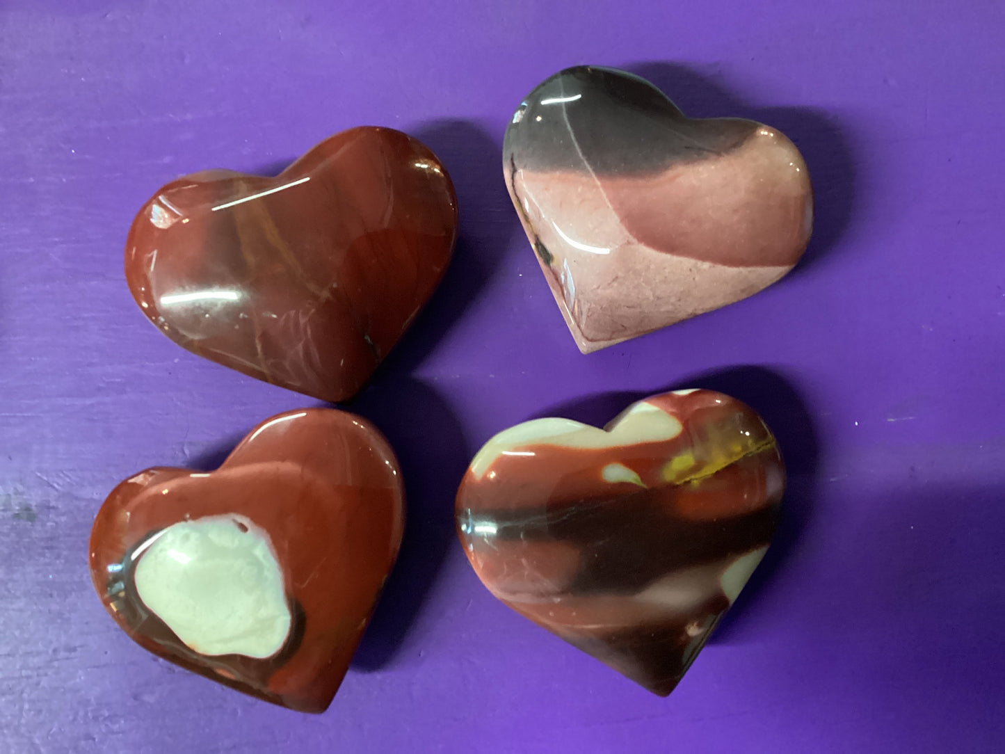 Mookaite Heart Carvings