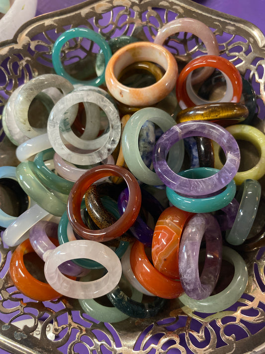 Stone Crystal Ring Various