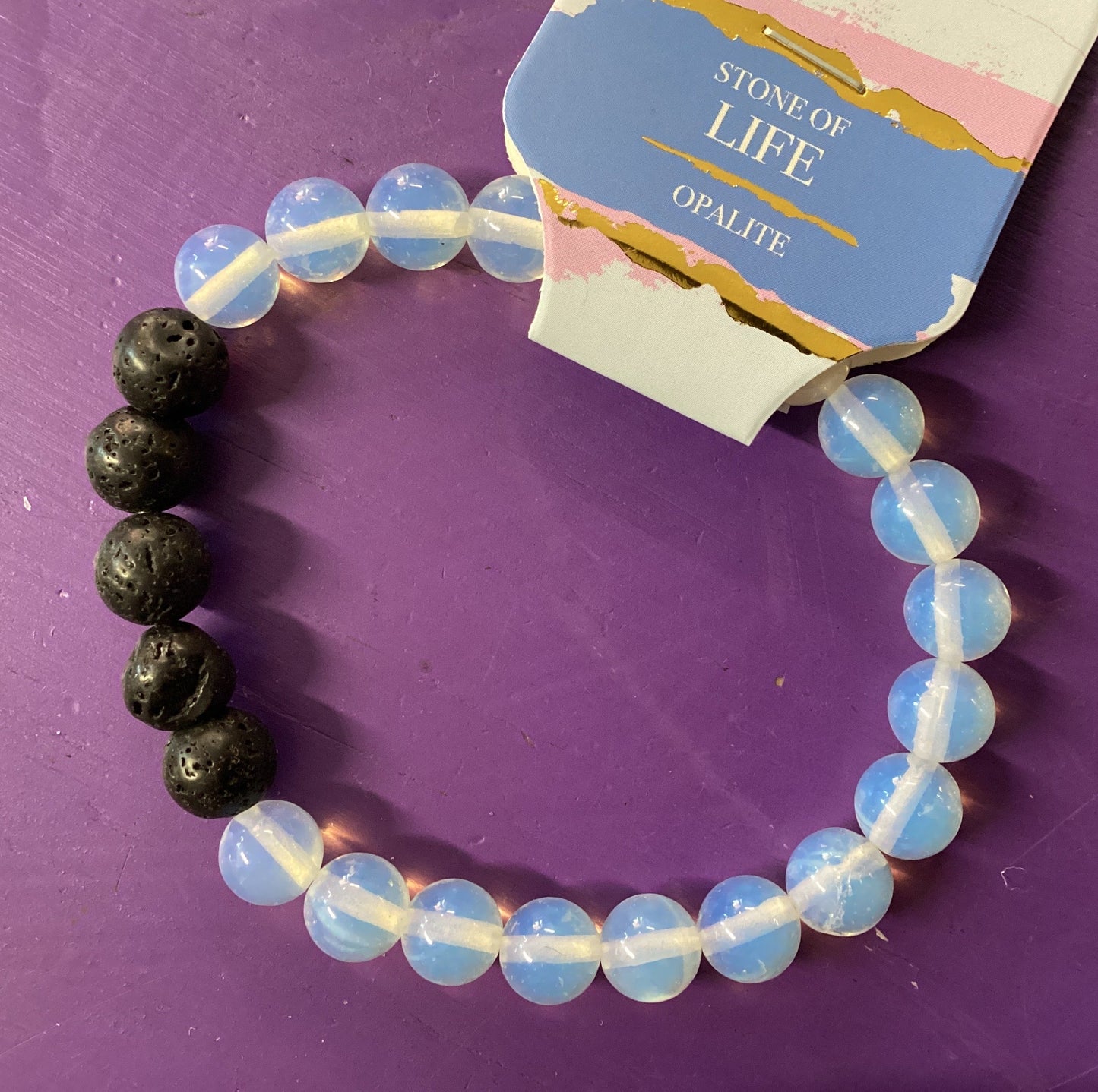 Gemstone Bracelets with Lava Stone