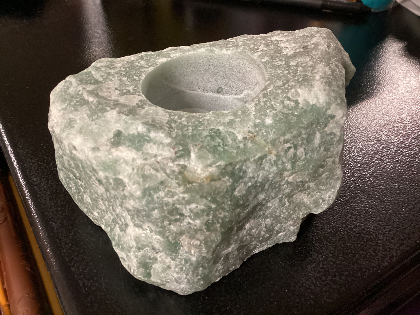 T-light Holder Rough Green Aventurine (Each)