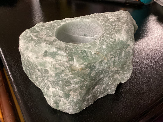 T-light Holder Rough Green Aventurine (Each)