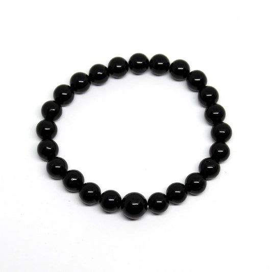 Black Obsidian Bracelet Wrist Mala 6mm  - Small Wrist
