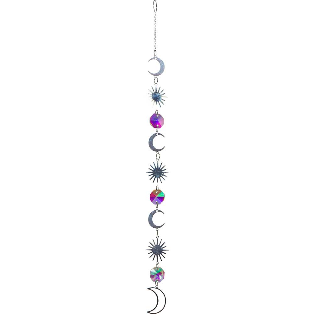 Crystal Hanging String-AB Mini Discs Moon Star Burst Charms