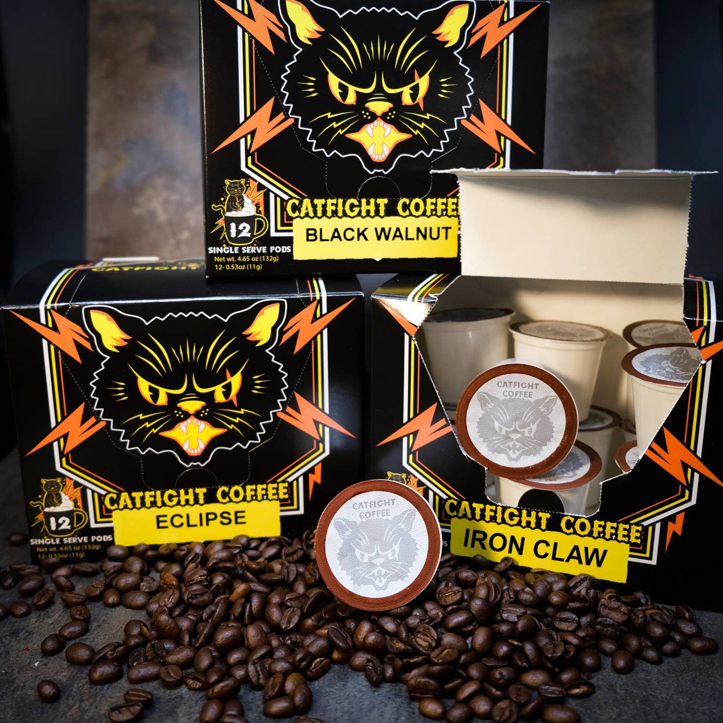 Cat Fight Coffee Black Magic English Walnut K-Cup Pods
