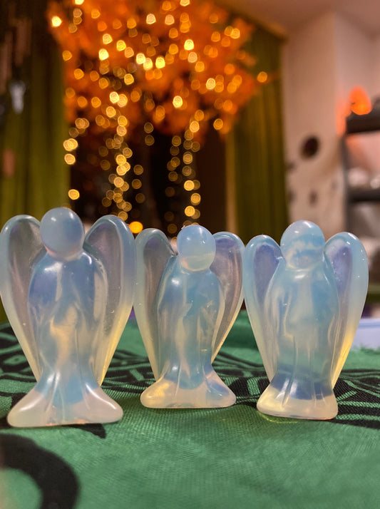 Opalite Angel Carving 1.5”