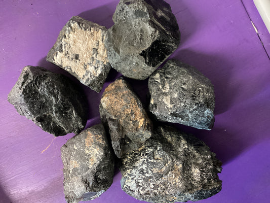 Black Tourmaline raw stones large