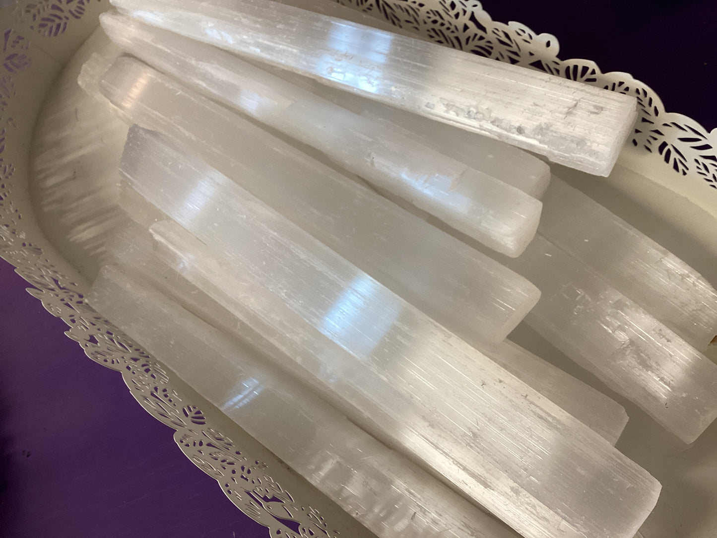 8” Satin Spar Selenite stick
