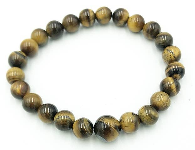 Tiger's Eye Beaded Bracelet - Wrist Mala - 8mm