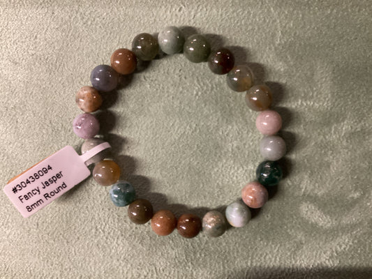 8mm Jasper, Fancy bracelet