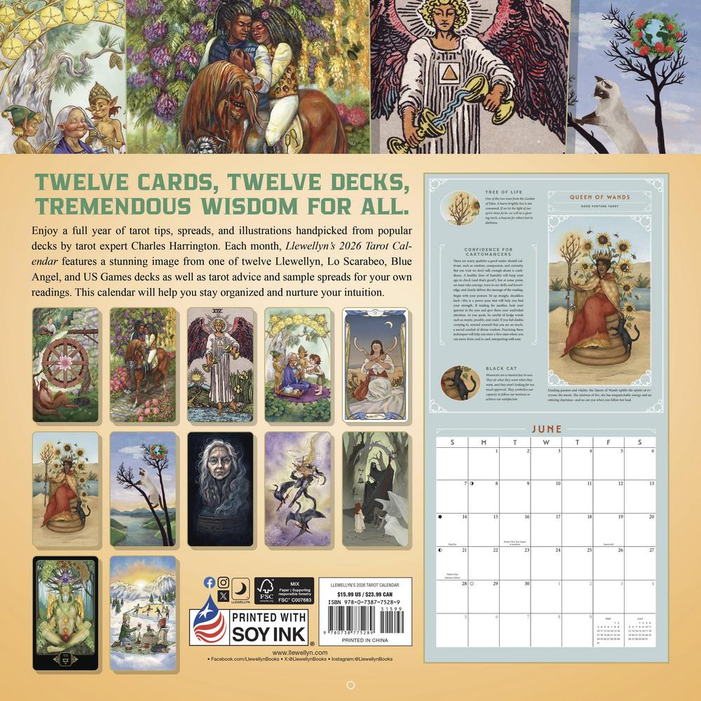 Llewellyn's 2026 Tarot Calendar