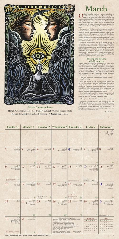 2026 Witches' Calendar by Llewellyn