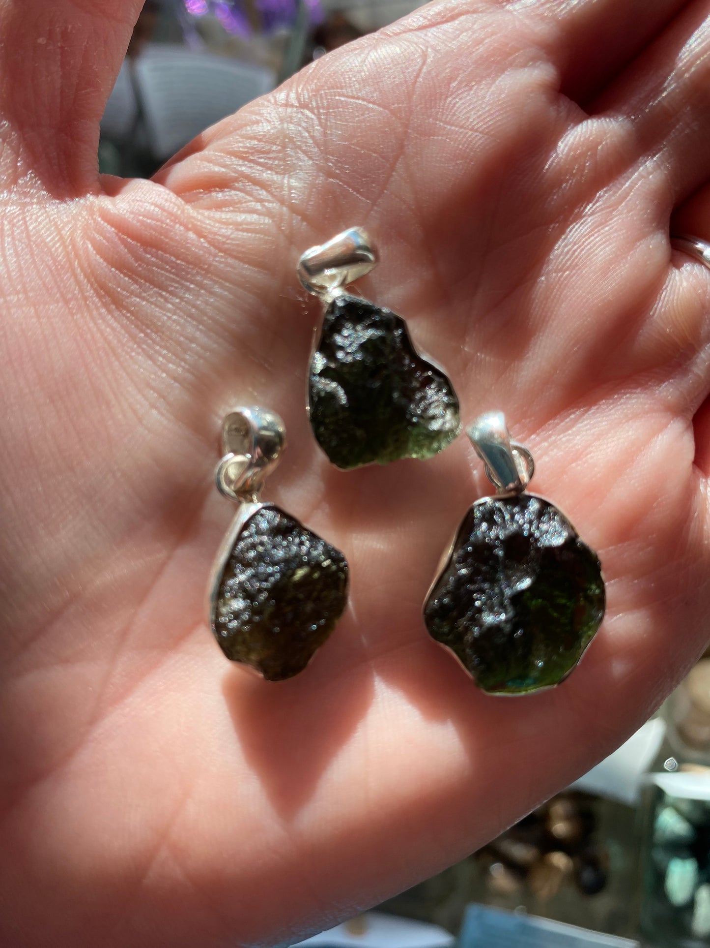 Moldavite pendant