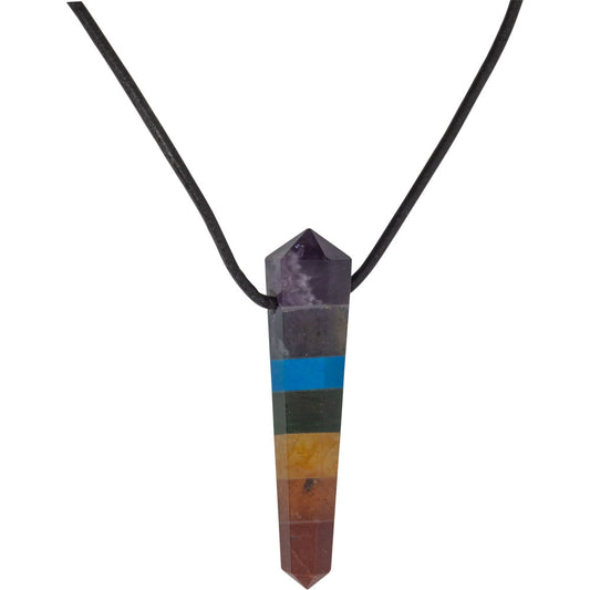 Double Terminated Point Necklace - Chakras