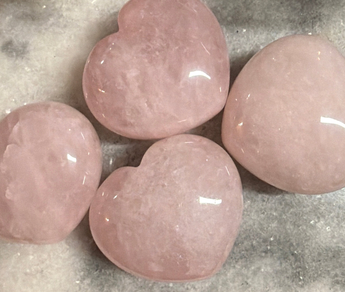 Rose Quartz heart 2"