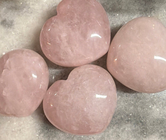 Rose Quartz heart 2"