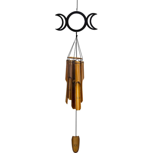 Bamboo Windchime - Triple Moon (Each)