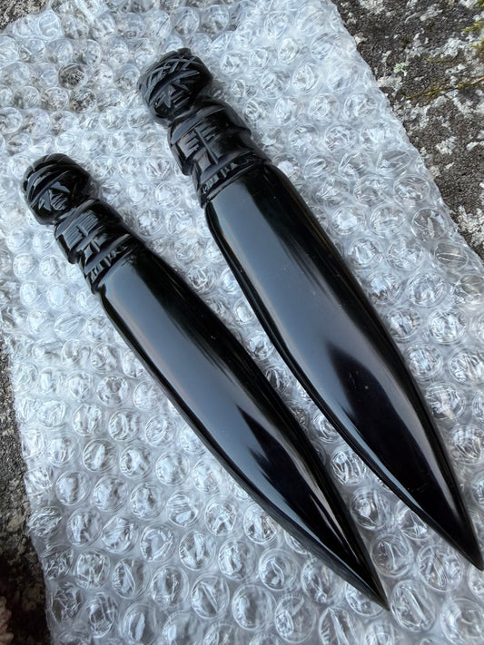 Black Obsidian Athame 7-9"