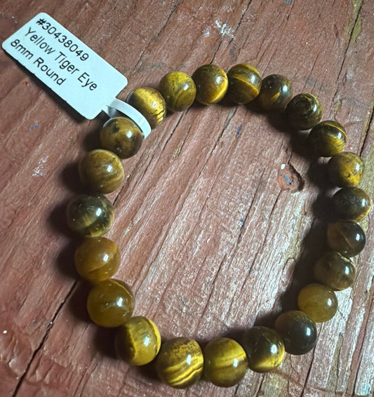 Yellow Tiger Eye Bracelet 8mm
