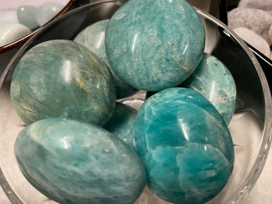 Amazonite pebbles palm stone