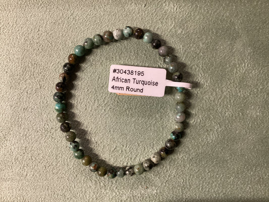 4mm Turquoise, African bracelet