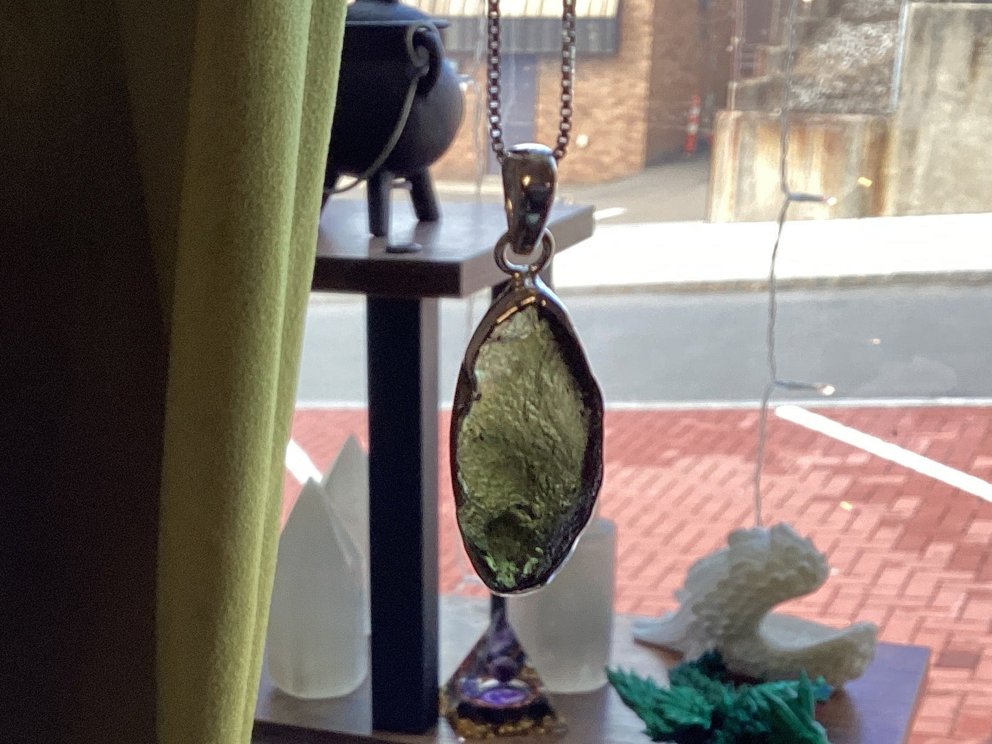 Moldavite pendant