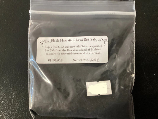 Black Hawaiian Salt fine 2oz Gourment