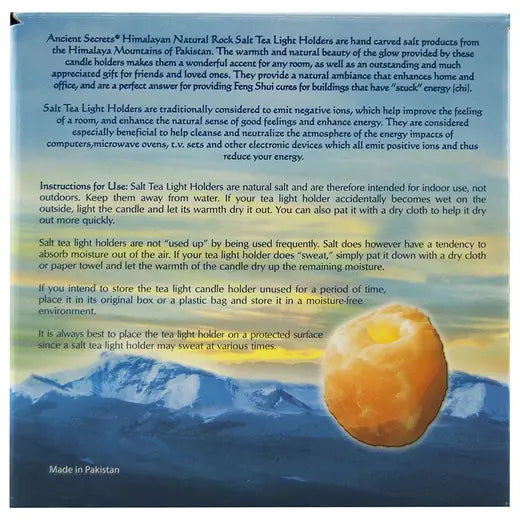 Ancient Secrets Medium Himalayan Rock Salt Tea Light Holder Small 1-3 lbs.