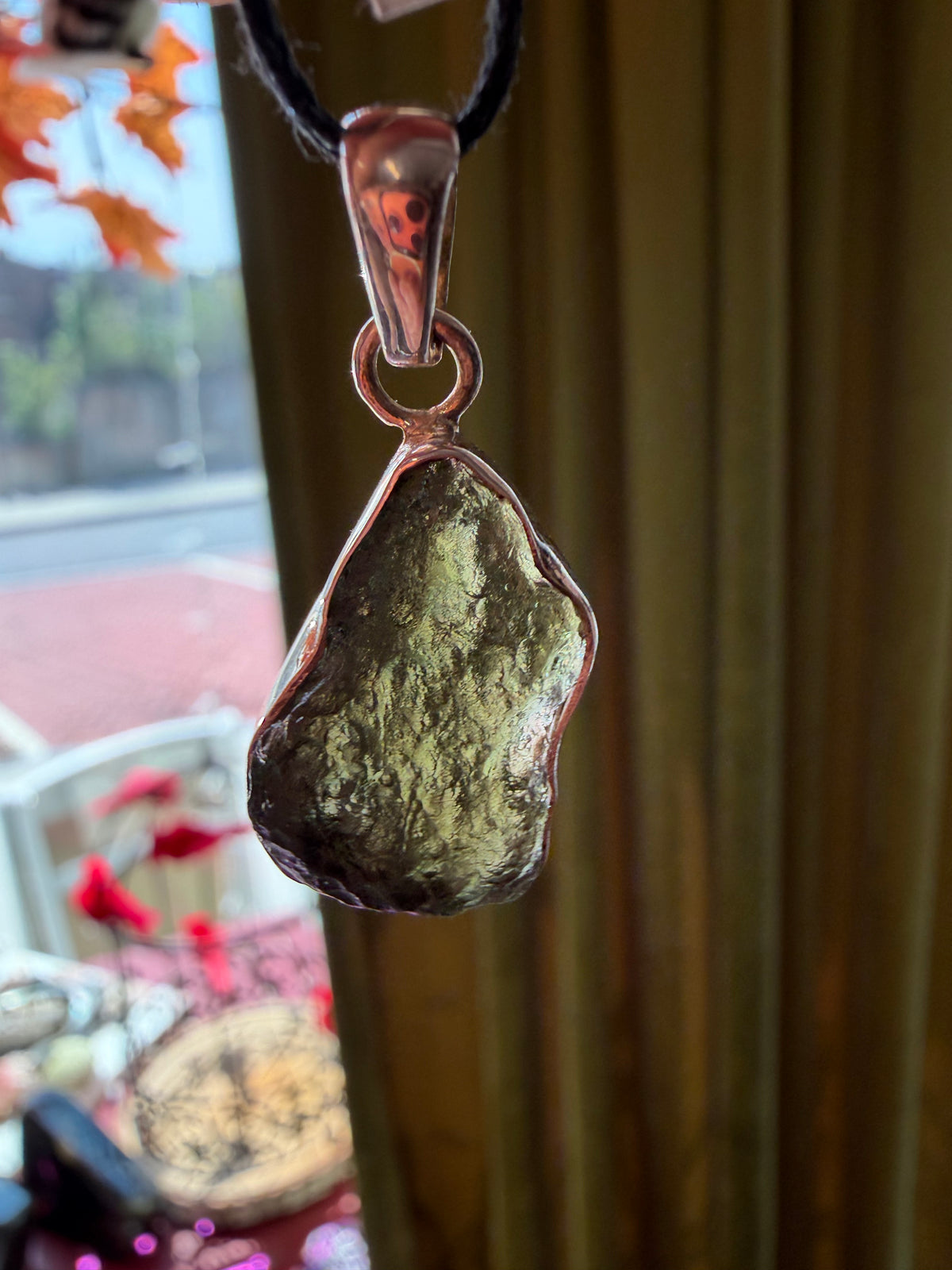 Moldavite pendant