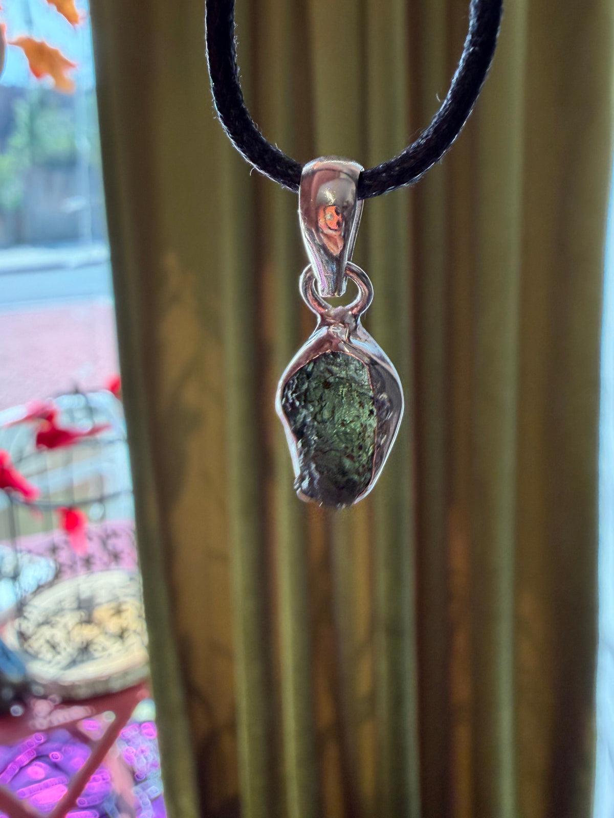Moldavite pendant